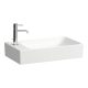 Laufen Meda porcelán kézmosó 60x35 cm csaplyukkal és túlfolyóval, LCC bevonattal, balos/fehér H8121134001051