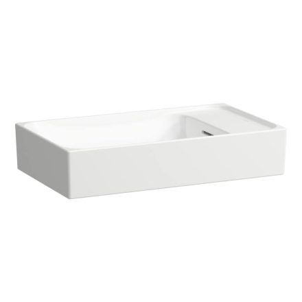 Laufen Meda porcelán kézmosó 60x35 cm túlfolyóval és csaplyuk nélkül, LCC bevonattal, jobbos/fehér H8121134001091