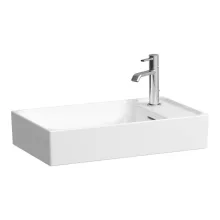   Laufen Meda porcelán kézmosó 60x35 cm csaplyukkal és túlfolyó nélkül, jobbos/matt fehér H8121137571141