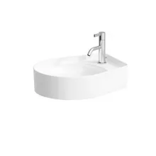   Laufen Val matt fehér mosdótál 50x40 cm, 1 csaplyukkal és túlfolyó nélkül H8122817571111