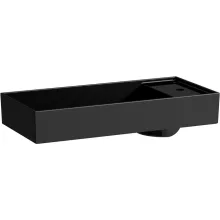   Laufen Kartell by Laufen fényes fekete mosdótál 75x35 cm, 1 csaplyukkal és túlfolyó nélkül H8123320201111