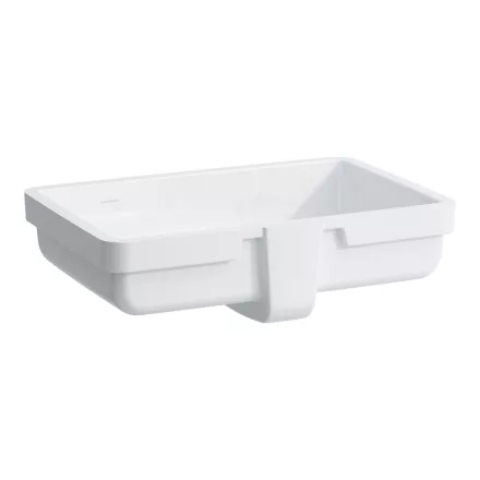 Laufen Living City alulról beépíthető kerámia mosdó 49x31 cm csaplyuk és túlfolyó nélkül, matt fehér H8124307571091