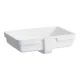 Laufen Living City alulról beépíthető kerámia mosdó 49x31 cm csaplyuk és túlfolyó nélkül, matt fehér H8124307571091