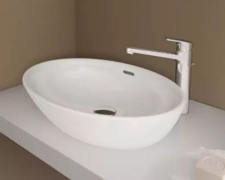Laufen Pro mosdótál csaplyuk nélkül 52x39cm, LCC bevonattal H8129644001091