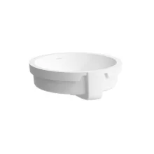   Laufen Living City alulról beépíthető kerámia mosdó 45x45,5 cm csiszolt alsó felülettel, csaplyuk és túlfolyó nélkül, fehér H8134390001091