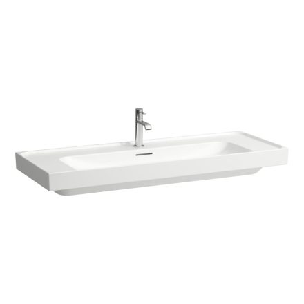 Laufen Meda porcelán mosdó 120x46 cm túlfolyóval és csaplyuk nélkül, fehér 8141110001091