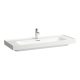Laufen Meda porcelán mosdó 120x46 cm túlfolyóval és csaplyuk nélkül, fehér 8141110001091