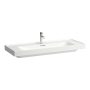 Laufen Meda porcelán mosdó 120x46 cm túlfolyóval és csaplyuk nélkül, fehér 8141110001091