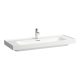Laufen Meda porcelán mosdó 120x46 cm csaplyukkal és túlfolyóval, LCC bevonattal, fehér H8141114001041