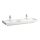 Laufen Meda porcelán dupla mosdó 130x46 cm csaplyuk és túlfolyó nélkül, LCC bevonattal, fehér H8141124001121