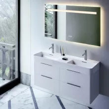   Laufen Val fehér kettős mosdó 120x42cm, 1 csaplyukkal H8142820001041