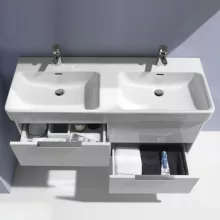   Laufen Pro S dupla mosdó 130x46 cm, 2 csaplyukkal H8149680001041
