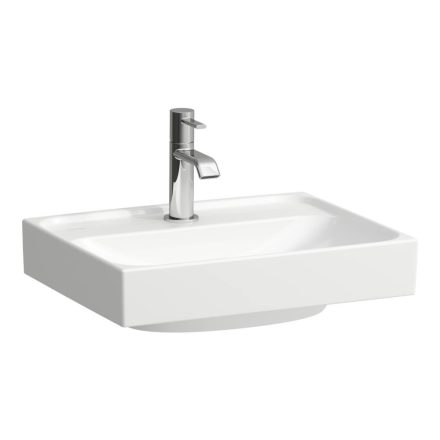 Laufen Meda porcelán kézmosó 45x35 cm csaplyuk és túlfolyó nélkül, matt fehér H8151117571121