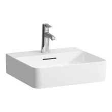   Laufen Val fehér kézmosó 45x42 cm, 1 csaplyukkal, LCC bevonattal H8152814001041