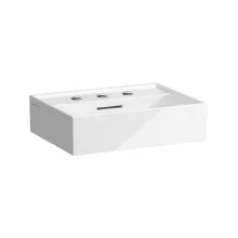   Laufen Kartell by Laufen mosdó 45x34 cm három csaplyukkal és túlfolyóval, fehér H8153300001081