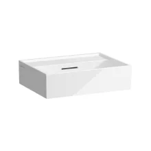   Laufen Kartell by Laufen mosdó 45x34 cm csaplyuk nélkül, túlfolyóval és LCC bevonattal, fehér H8153304001091