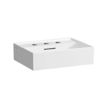   Laufen Kartell by Laufen mosdó 45x34 cm három csaplyukkal és túlfolyóval, matt fehér H8153307571081