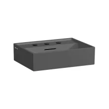   Laufen Kartell by Laufen mosdó 45x34 cm három csaplyukkal és túlfolyóval, matt grafit H8153307581081