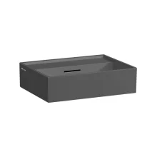   Laufen Kartell by Laufen mosdó csaplyuk nélkül 45x34 cm túlfolyóval, matt grafit H8153307581091