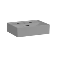   Laufen Kartell by Laufen mosdó 45x34 cm három csaplyukkal és túlfolyóval, matt szürke H8153307591081