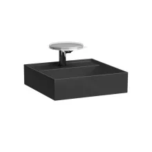   Laufen Kartell by Laufen fényes fekete kézmosó 46x46 cm, 1 csaplyukkal H8153310201111