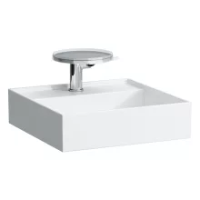   Laufen Kartell by Laufen fehér kézmosó 1 csapfurattal 46x46 cm, LCC bevonat H8153314001111