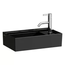   Laufen Kartell by Laufen jobbos kézmosó 1 csapfurattal 46x28 cm, fényes fekete H8153340201111