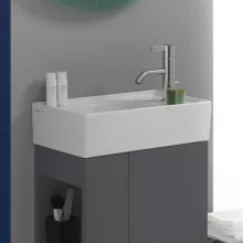   Laufen Kartell by Laufen jobbos matt fehér kézmosó 46x28 cm, 1 csaplyukkal H8153347571111