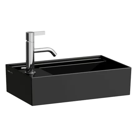 Laufen Kartell by Laufen balos kézmosó 1 csapfurattal 46x28 cm, fényes fekete H8153350201111