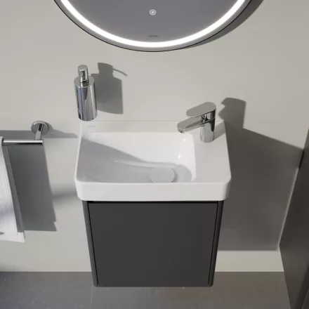 Laufen Pro X kompakt porcelán 48x28 cm kézmosó csaplyukkal és túlfolyó nélkül, jobbos/fehér 