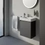 Laufen Pro X kompakt porcelán 48x28 cm kézmosó csaplyukkal és túlfolyó nélkül, balos/fehér 