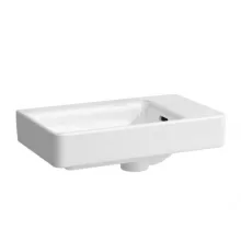   Laufen Living City kerámia kézmosó 48x28 cm csaplyuk nélkül, túlfolyóval, LCC bevonattal fehér H8159544001091