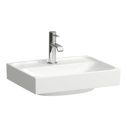 Laufen Meda fali porcelán kézmosó csiszolt alsó felülettel 45x35 cm csaplyukkal és túlfolyó nélkül, fehér H8161110001111