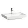 Laufen Meda porcelán mosdó csiszolt alsó felülettel 65x46 cm túlfolyóval és csaplyuk nélkül, LCC bevonattal, fehér H8161144001091