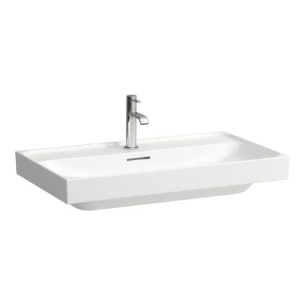 Laufen Meda porcelán mosdó csiszolt alsó felülettel 80x46 cm túlfolyóval és csaplyuk nélkül, fehér H8161170001091