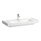 Laufen Meda porcelán mosdó csiszolt alsó felülettel 100x46 cm túlfolyóval és csaplyuk nélkül, LCC bevonattal, fehér H8161194001091