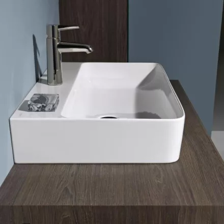 Laufen Val matt fehér csiszolt aljú mosdó 60x42 cm, 1 csaplyukkal H8162837571041