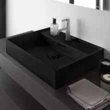   Laufen Kartell by Laufen mosdó csiszolt alsó felülettel 50x46 cm, matt fekete H8163327161041