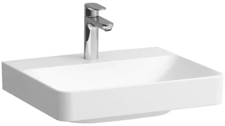 Laufen Pro X porcelán 55x47 cm mosdó 3 csaplyukkal, túlfolyóval és csiszolt alsó élekkel, fehér kivitelben