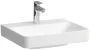 Laufen Pro X porcelán 55x47 cm mosdó 3 csaplyukkal, túlfolyóval és csiszolt alsó élekkel, fehér kivitelben