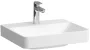 Laufen Pro X porcelán 55x47 cm mosdó csaplyuk és túlfolyó nélkül, csiszolt alsó élekkel, fehér kivitelben
