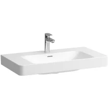 Laufen Pro X porcelán mosdó csiszolt alsó felülettel 85x46 cm, csaplyukkal és túlfolyóval, fehér kivitelben.