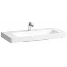 Laufen Pro X porcelán mosdó csiszolt alsó felülettel 105x46 cm, csaplyukkal és túlfolyó nélkül, fehér kivitelben.