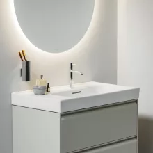   Laufen Meda porcelán aszimmetrikus mosdó 80x46 cm csaplyukkal és túlfolyóval, jobbos/fehér H8171150001041