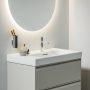 Laufen Meda porcelán aszimmetrikus mosdó 80x46 cm csaplyukkal és túlfolyóval, jobbos/fehér H8171150001041