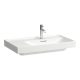 Laufen Meda porcelán aszimmetrikus mosdó 80x46 cm 3 csaplyukkal és túlfolyóval, jobbos/fehér H8171150001081