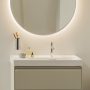 Laufen Meda porcelán mosdó 80x46 cm csaplyukkal és túlfolyóval LCC bevonattal, jobbos/fehér H8171154001041