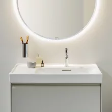   Laufen Meda porcelán aszimmetrikus mosdó 80x46 cm csaplyukkal és túlfolyóval, jobbos/matt fehér H8171157571041