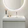Laufen Meda porcelán aszimmetrikus mosdó 80x46 cm csaplyukkal és túlfolyóval, jobbos/matt fehér H8171157571041