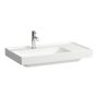 Laufen Meda porcelán aszimmetrikus mosdó 80x46 cm csaplyukkal és túlfolyó nélkül, balos/fehér H8171160001111